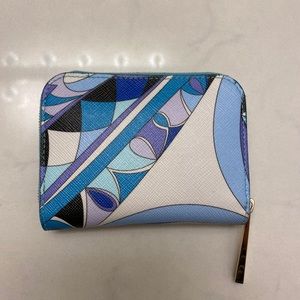 Authentic Blue Emilio Pucci Zipped Wallet